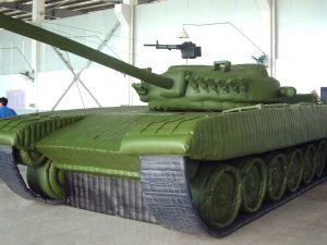 Inflatable Military Decoy T72 Tank Rubber